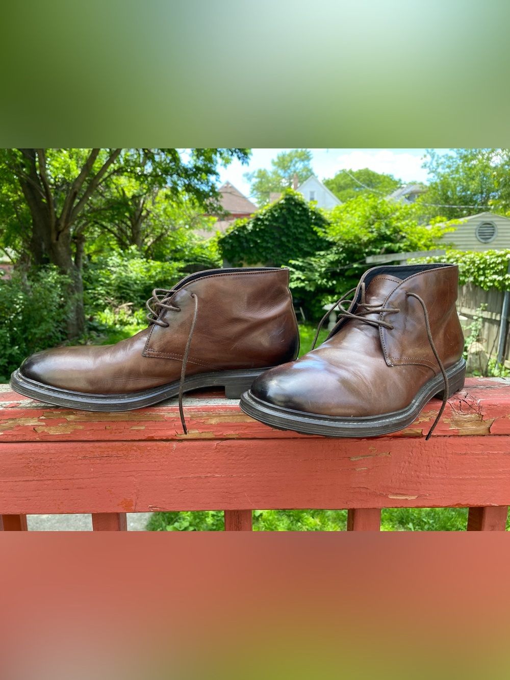 To Boot New York Men's Brown Leather Boots, Made in Italy, Size 10 1/2